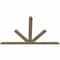 Ekena Millwork Saratoga Rough Sawn Timber Gable Bracket, Douglas Fir, 108"W x 68"H x 2"D x 6"F, 15/12 Pitch GBW108X68X0206SAR00RDF - alternate 2